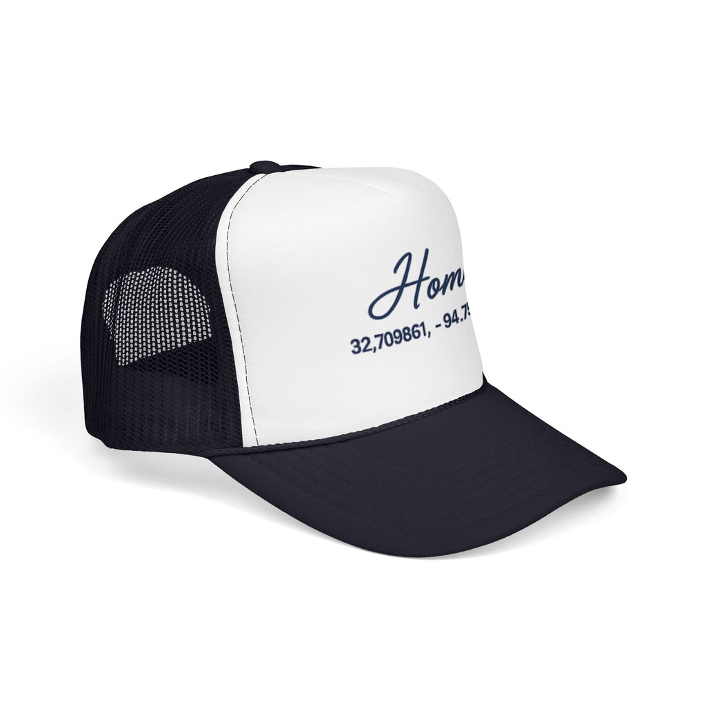 Home Coordinates Trucker Hat — Personalized GPS Latitude Longitude Cap