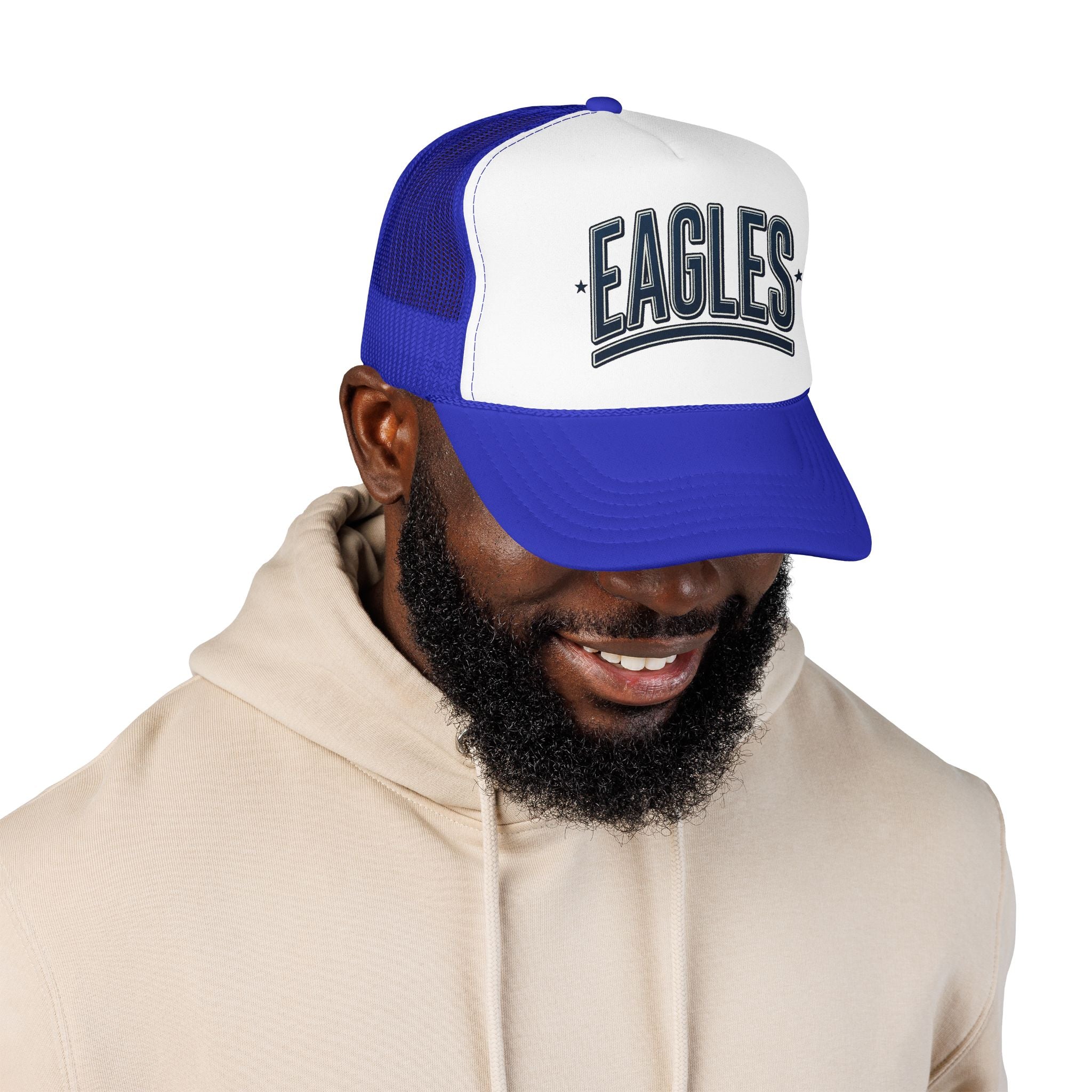 Eagle Mama Trucker Hat — Vintage Varsity Mesh Foam Cap