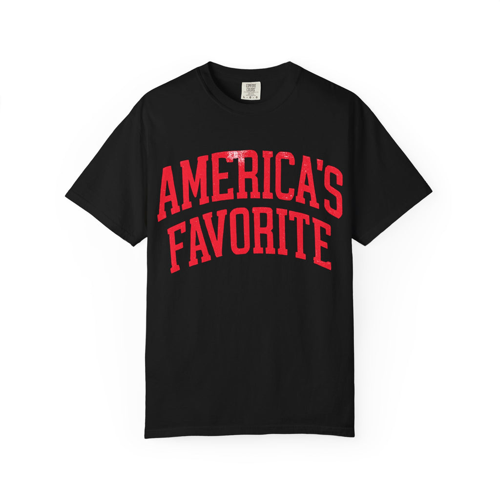 Americas Favorite T-Shirt — Patriotic Red Letter Graphic Tee