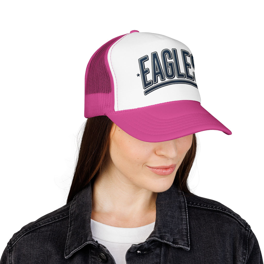 Eagle Mama Trucker Hat — Vintage Varsity Mesh Foam Cap