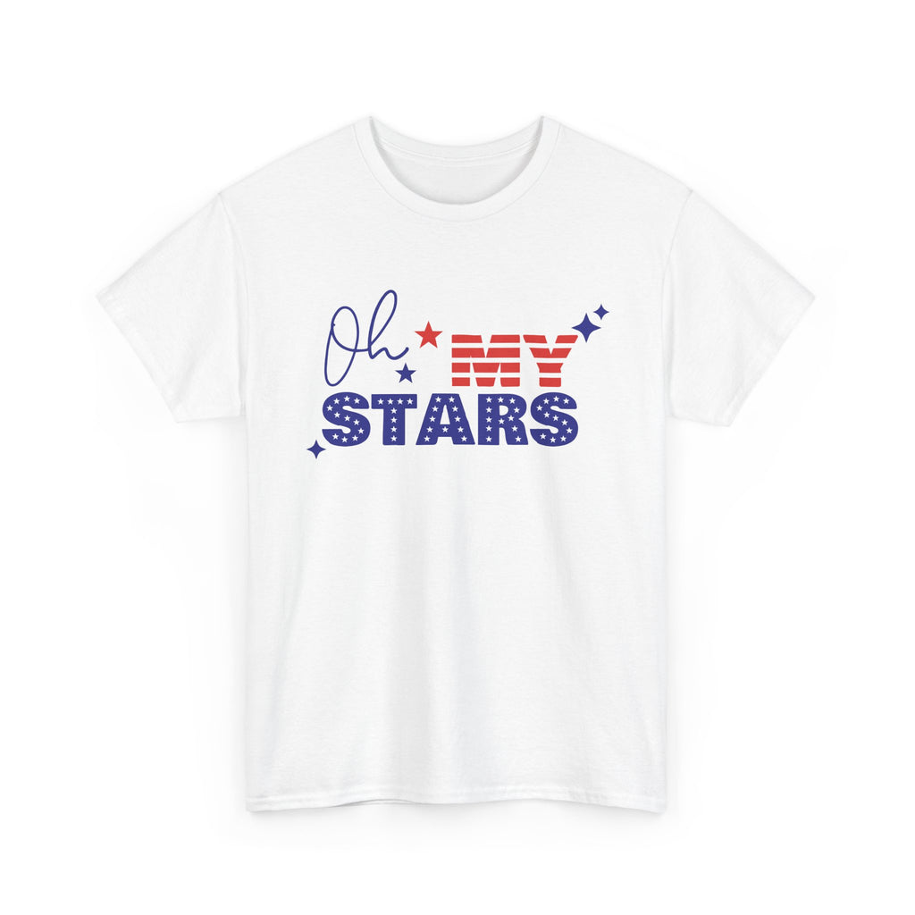 Patriotic "Oh My Stars" T‑Shirt — Fourth of July USA Flag Graphic Tee