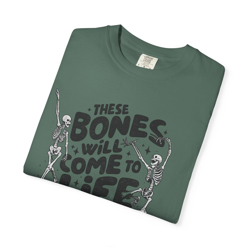 These Bones Will Come to Life T-Shirt — Inspirational Christian Graphic Tee (Ezekiel 37:4-5)