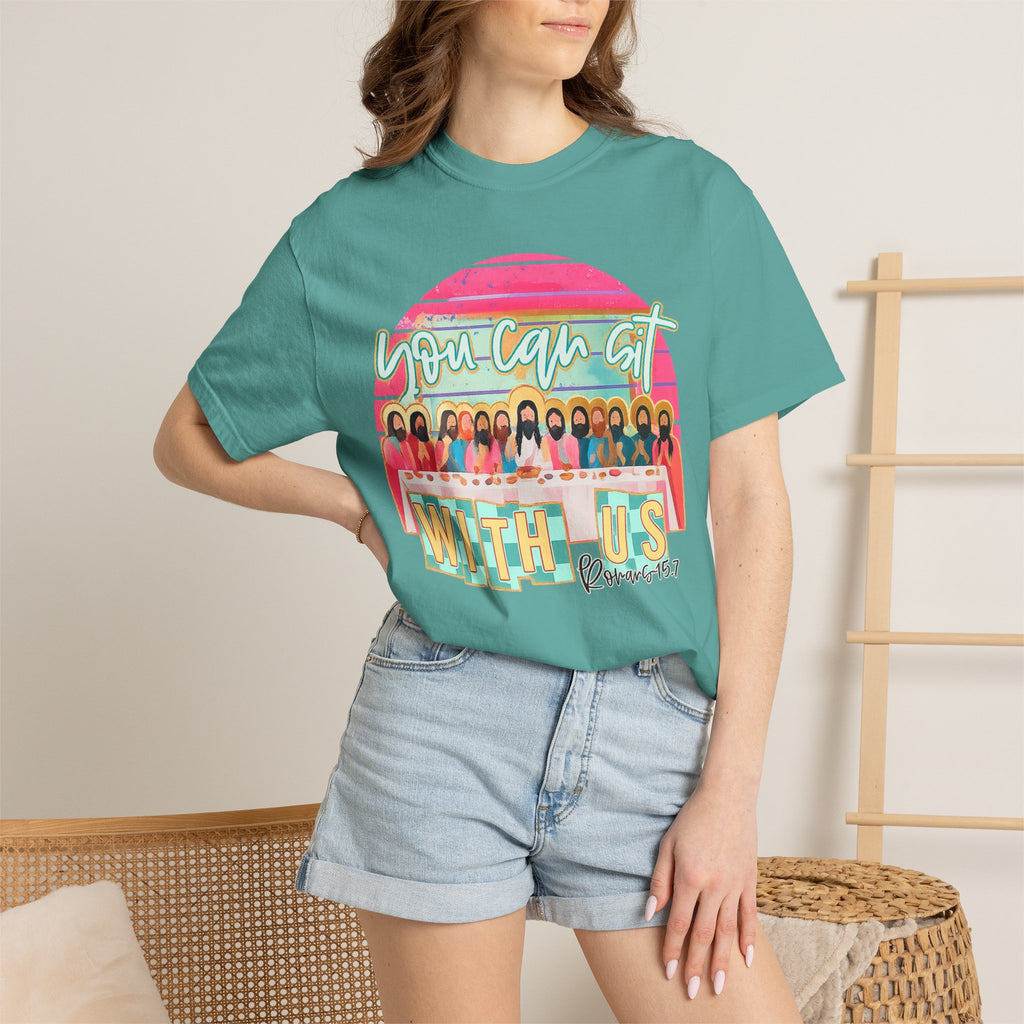 You Can Sit With Us T‑Shirt – Retro Pastel Group Graphic