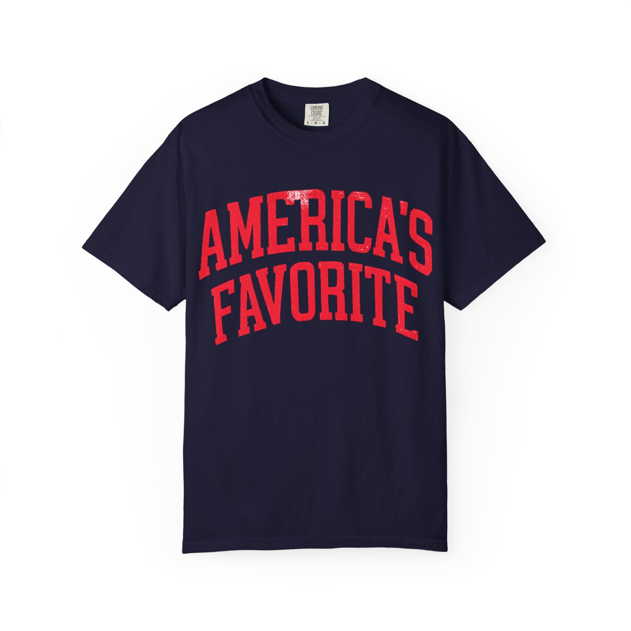 Americas Favorite T-Shirt — Patriotic Red Letter Graphic Tee