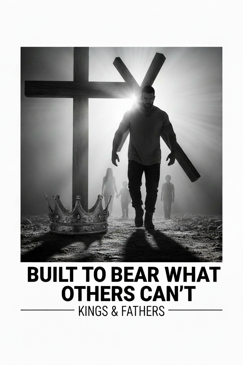 T-Shirt - 'Built to Bear What Others Can't' Christian Cross Faith Graphic Tee