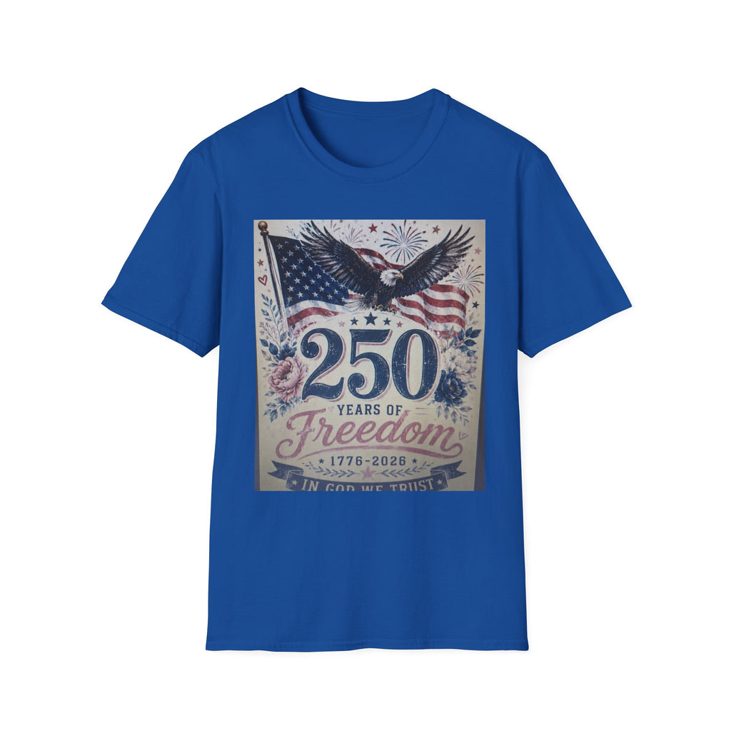 250 Years of Freedom T-Shirt — Patriotic American Eagle & Flag Tee