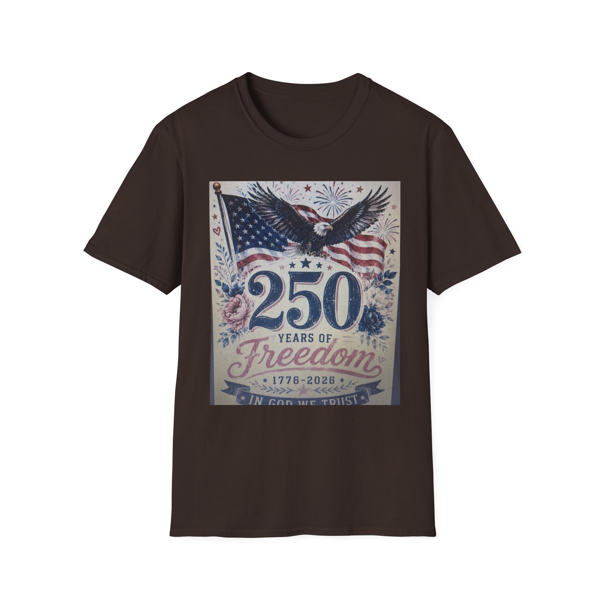 250 Years of Freedom T-Shirt — Patriotic American Eagle & Flag Tee