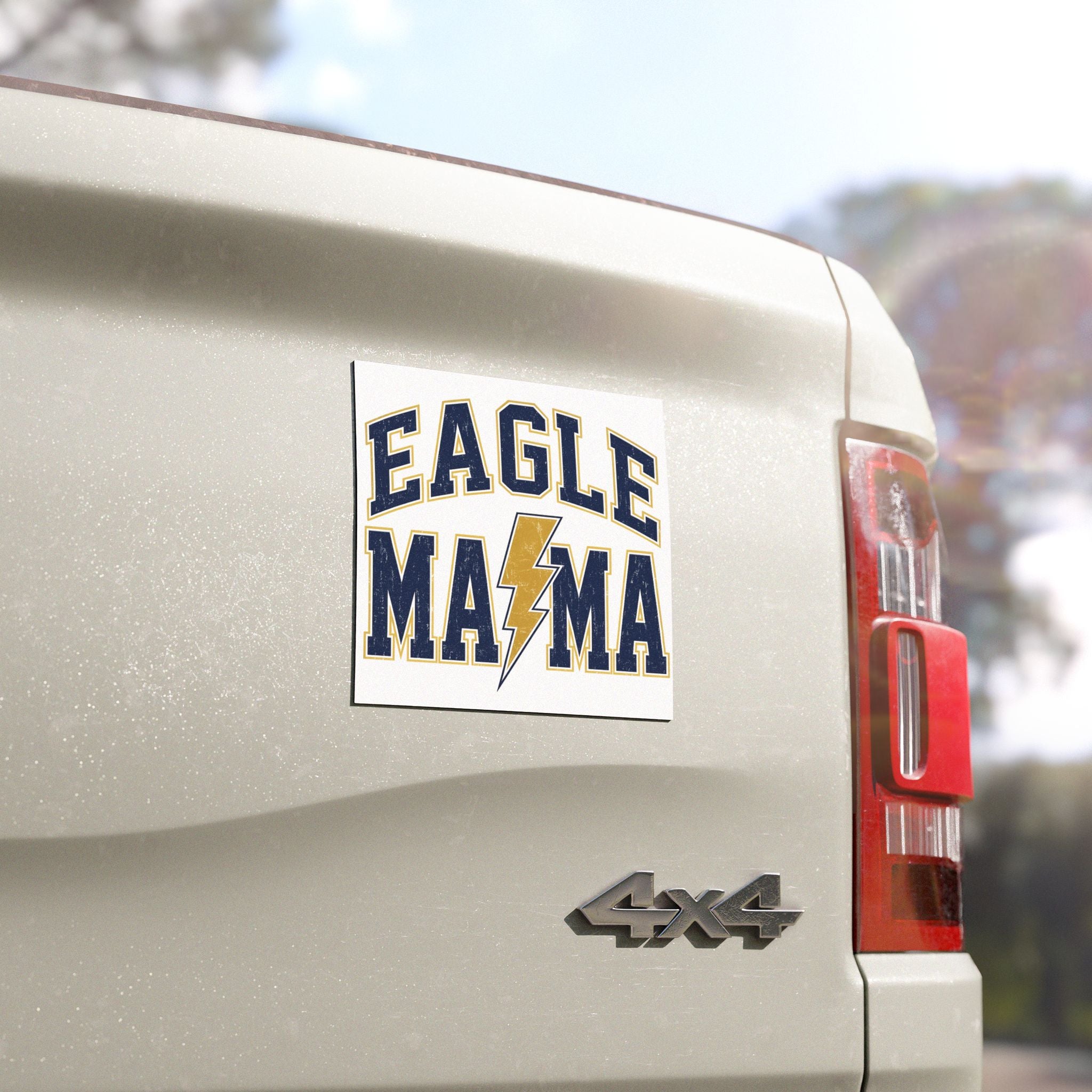 Eagle Mama Car Magnet — Lightning Bolt Sports Mom Vehicle Decal
