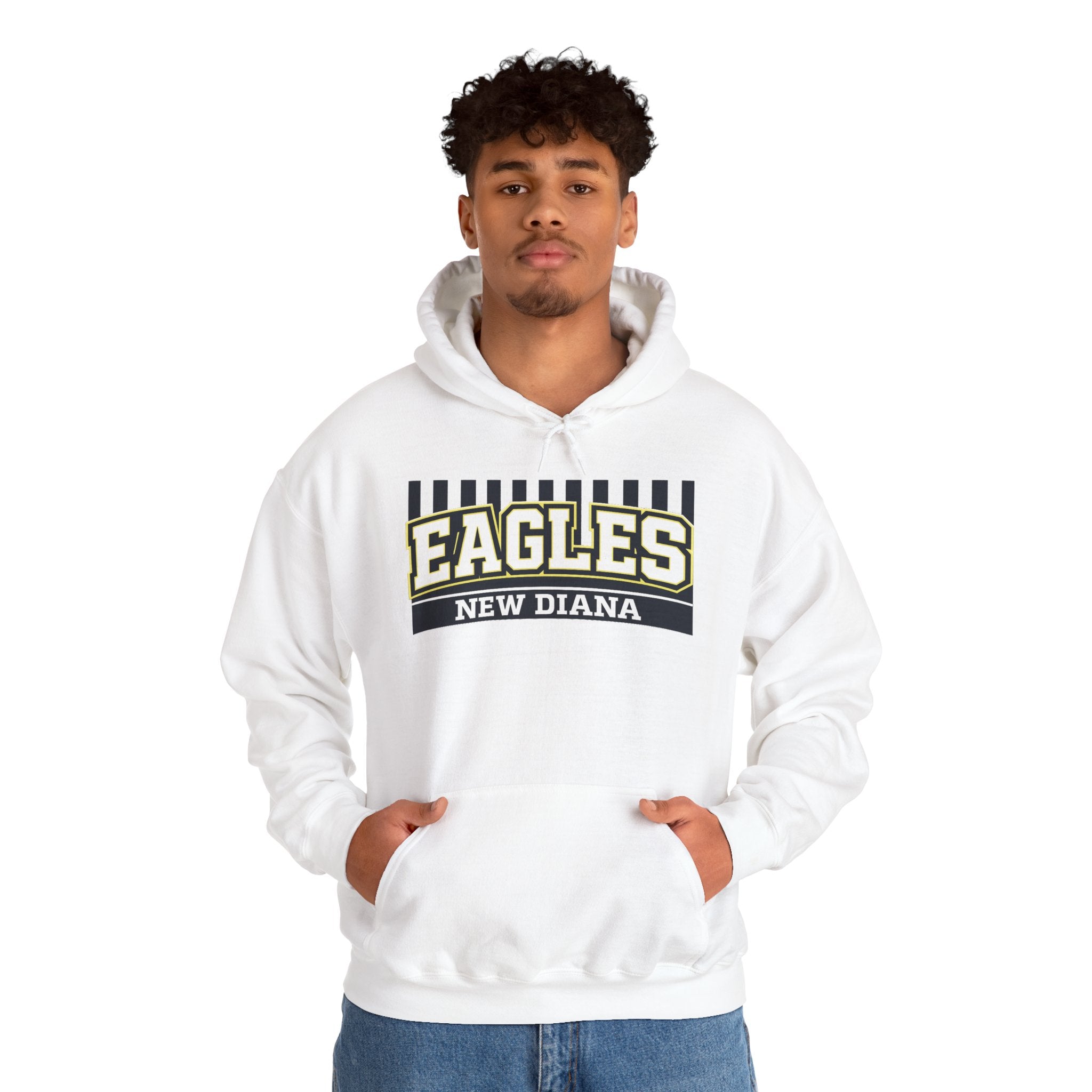 Eagles New Diana Hoodie — Vintage Varsity Stripe School Spirit Sweatshirt