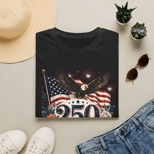250 Years of Freedom T-Shirt — Patriotic American Eagle & Flag Tee
