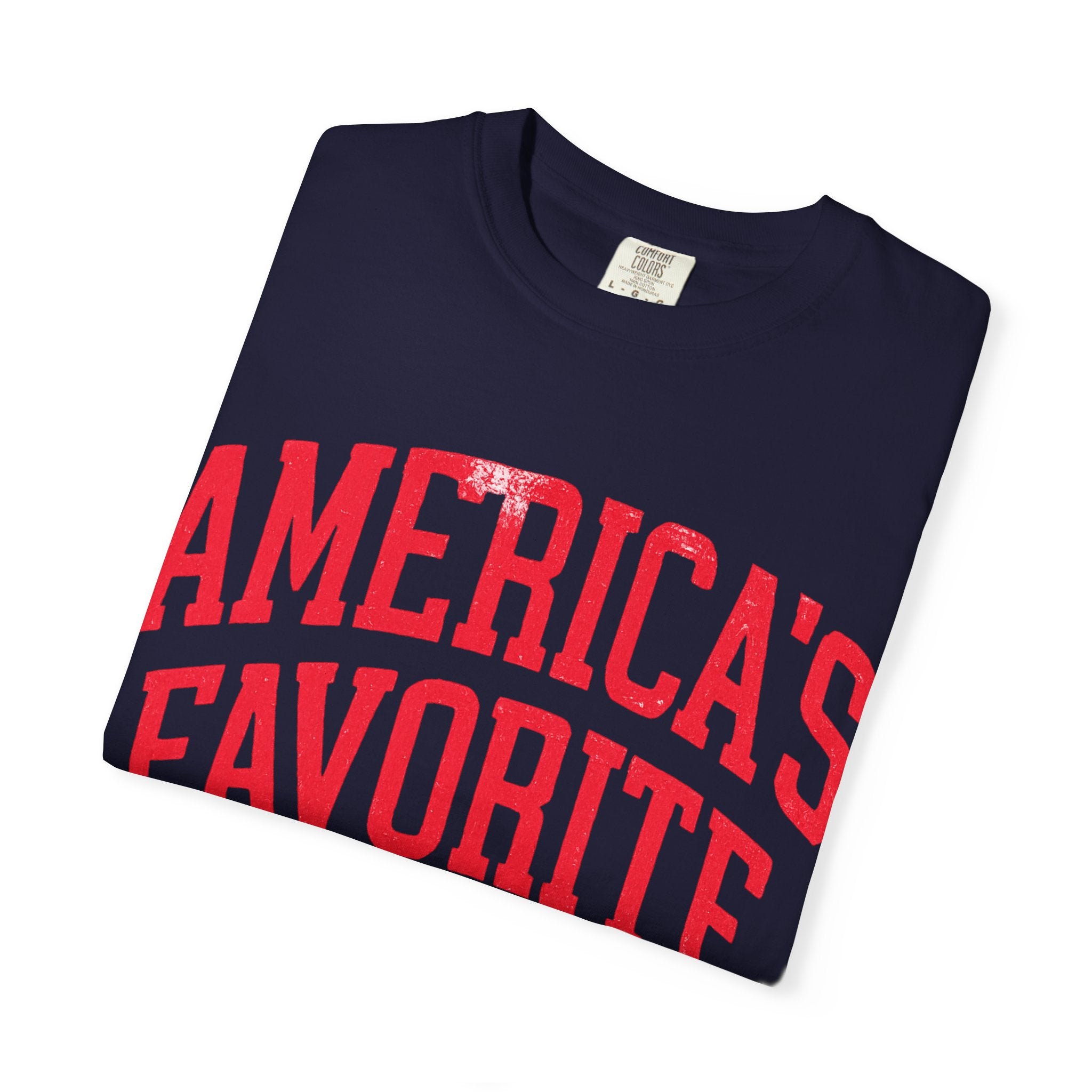 Americas Favorite T-Shirt — Patriotic Red Letter Graphic Tee