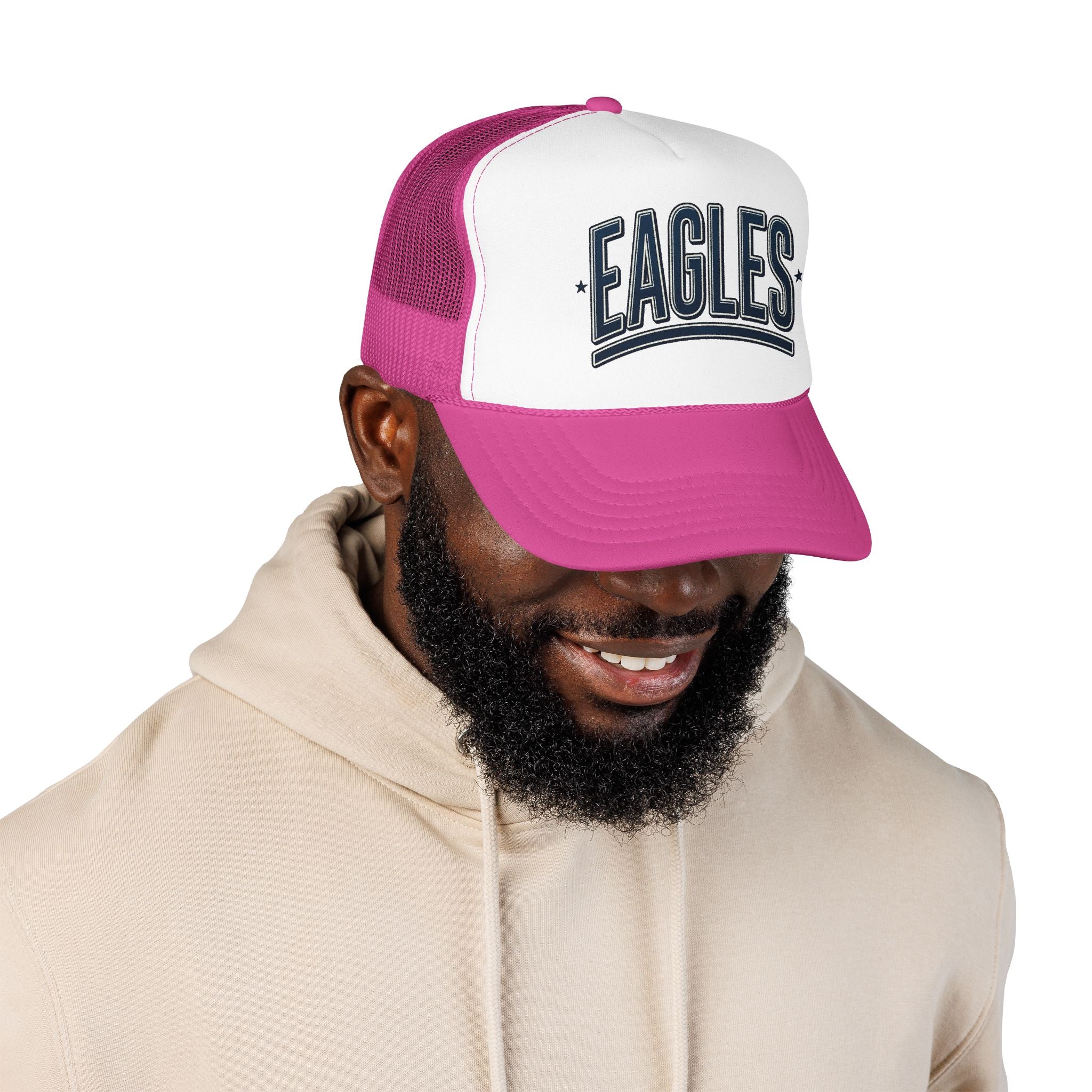 Eagle Mama Trucker Hat — Vintage Varsity Mesh Foam Cap