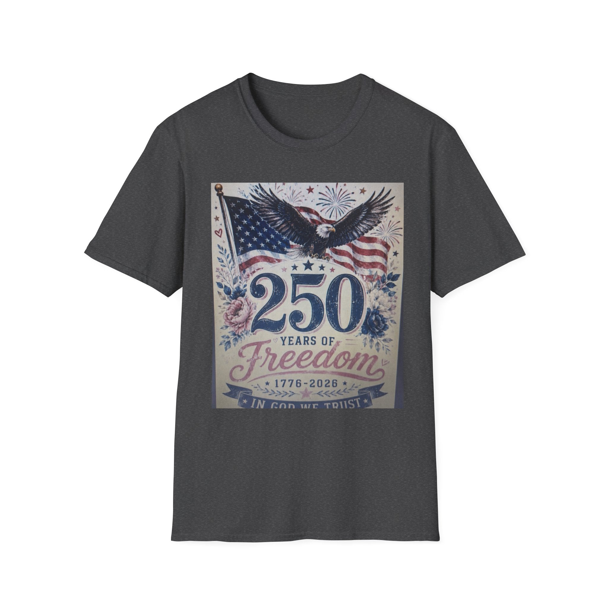 250 Years of Freedom T-Shirt — Patriotic American Eagle & Flag Tee