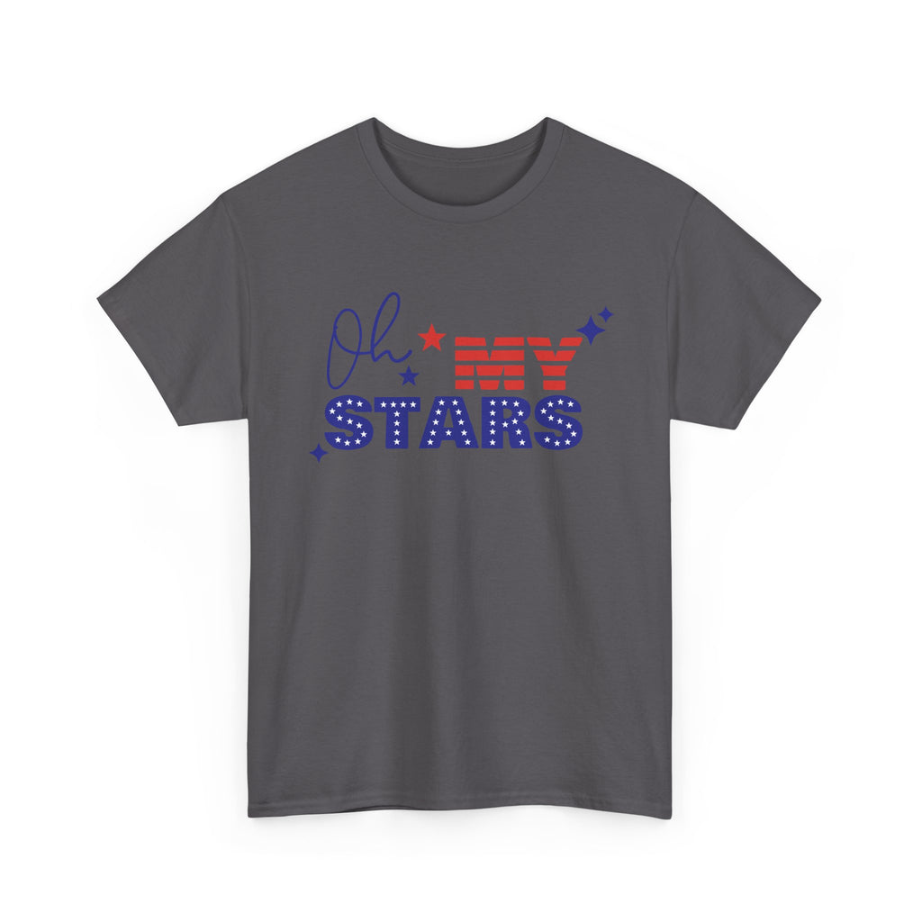Patriotic "Oh My Stars" T‑Shirt — Fourth of July USA Flag Graphic Tee