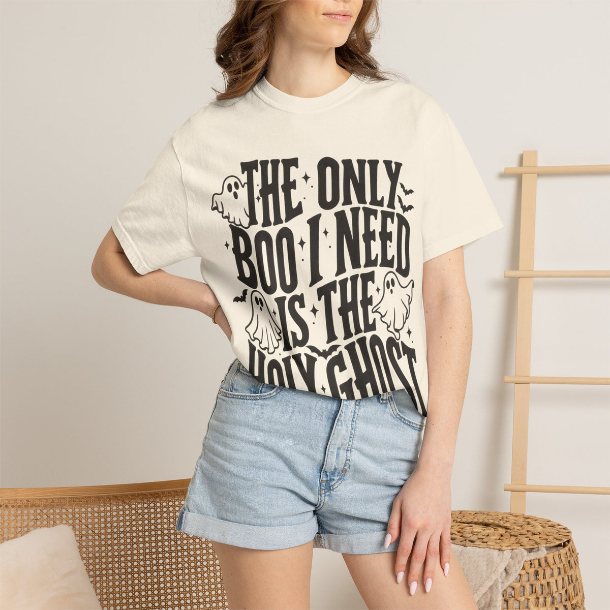 Holy Ghost Halloween T-Shirt — "The Only Boo I Need Is The Holy Ghost"