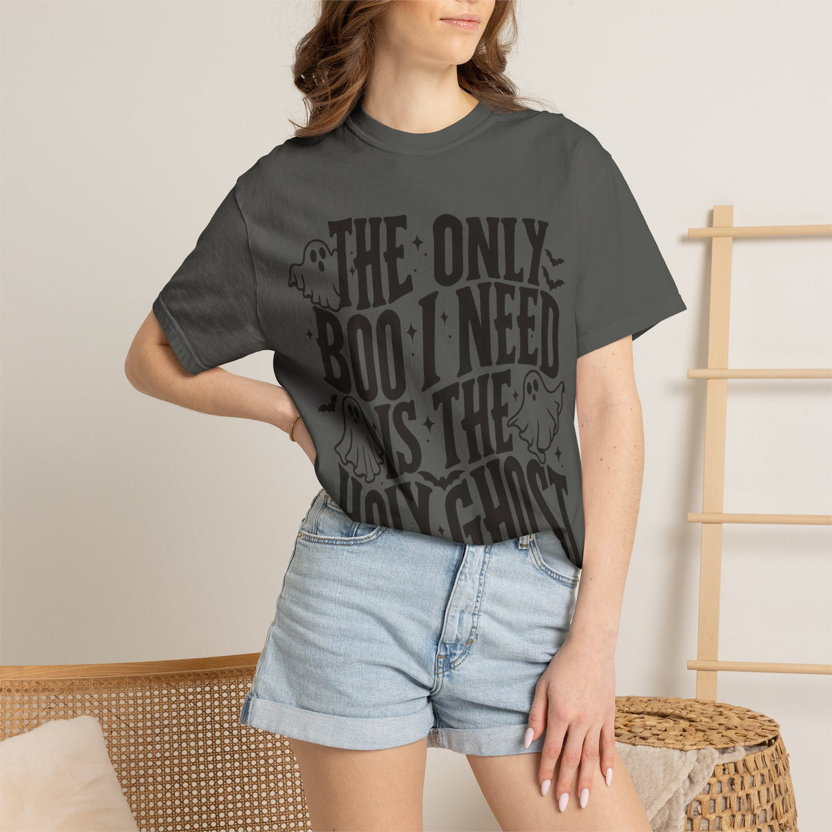 Holy Ghost Halloween T-Shirt — "The Only Boo I Need Is The Holy Ghost"