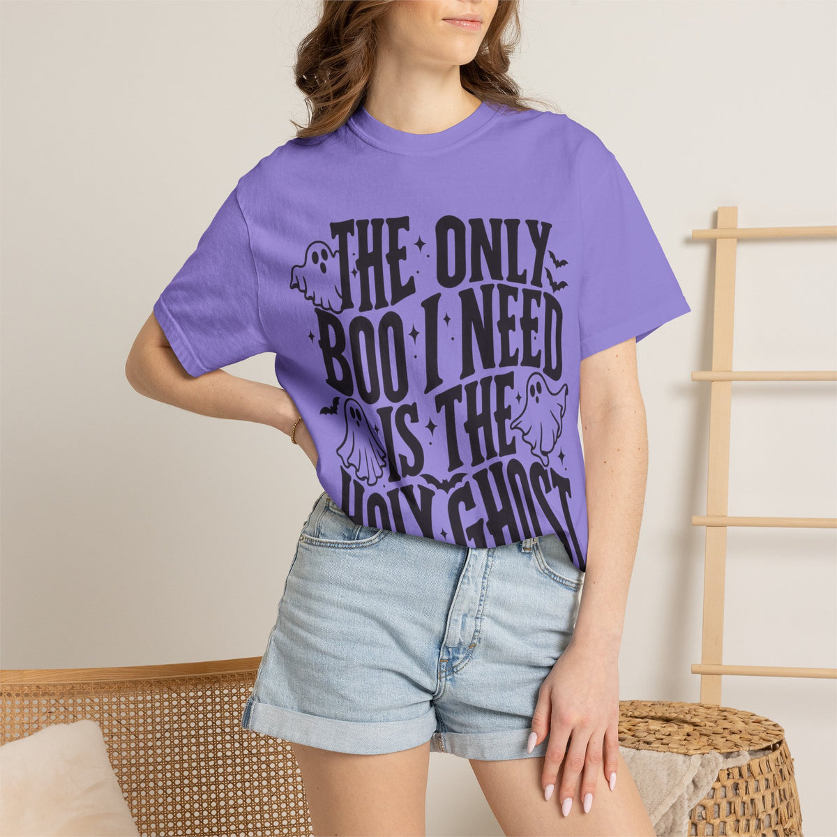 Holy Ghost Halloween T-Shirt — "The Only Boo I Need Is The Holy Ghost"