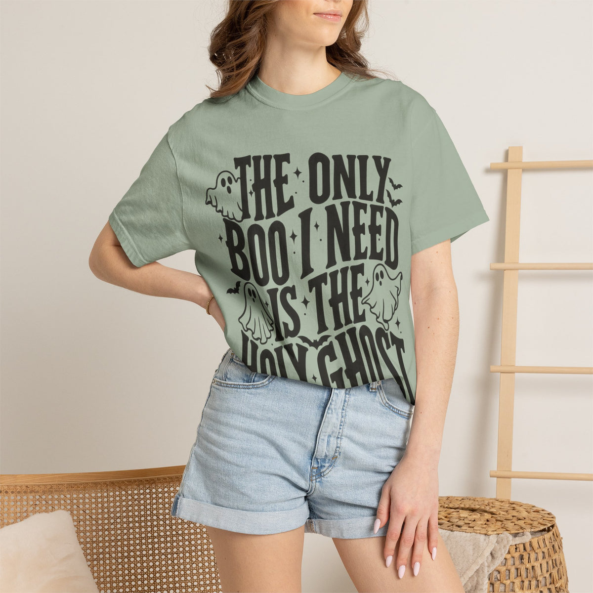Holy Ghost Halloween T-Shirt — "The Only Boo I Need Is The Holy Ghost"