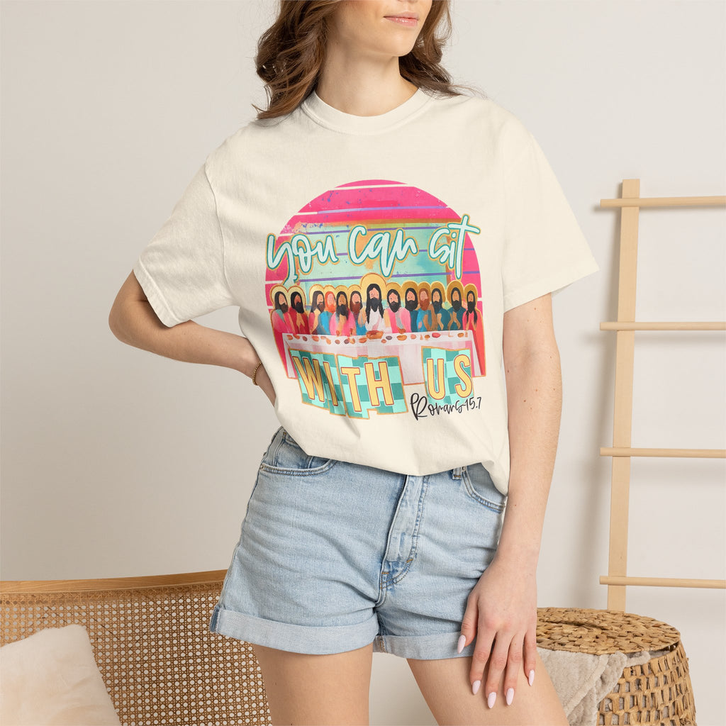 You Can Sit With Us T‑Shirt – Retro Pastel Group Graphic