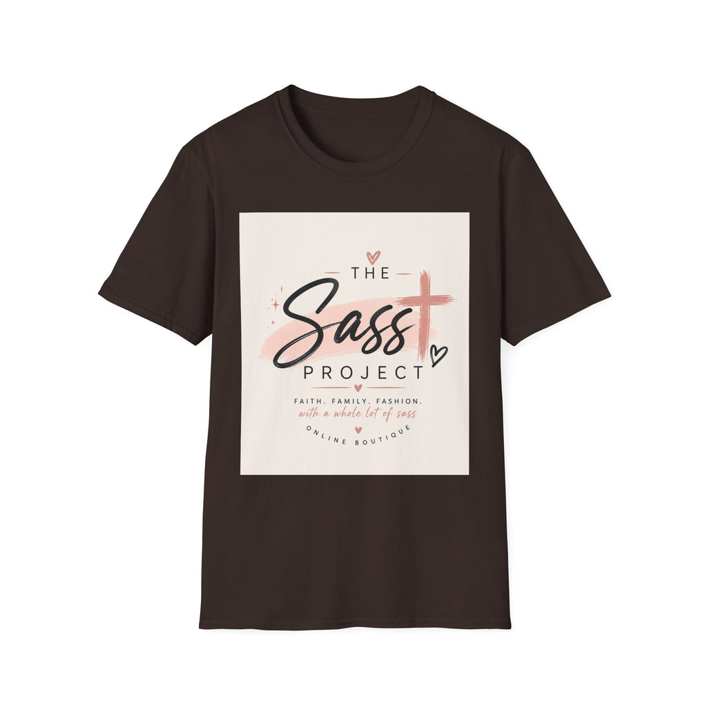 Sass Project Graphic Tee — Faith-Inspired Pink Cross T-Shirt