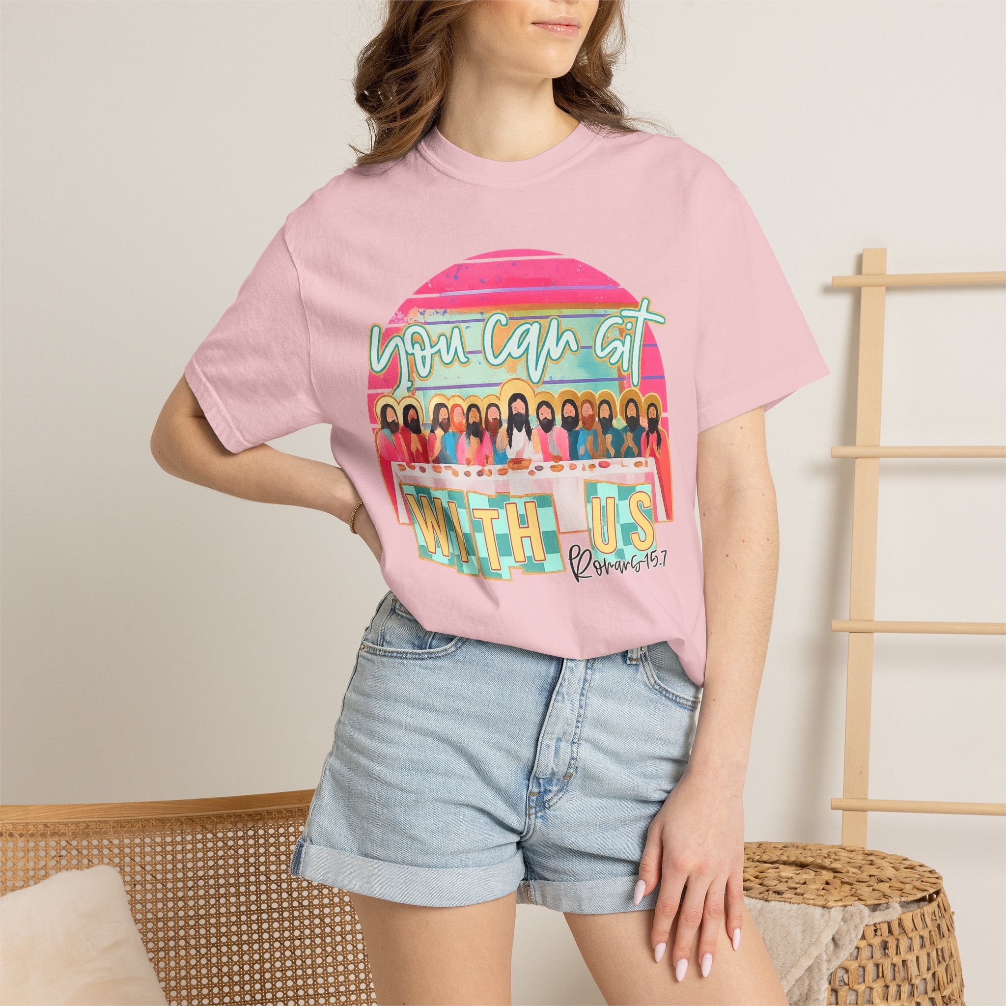 You Can Sit With Us T‑Shirt – Retro Pastel Group Graphic