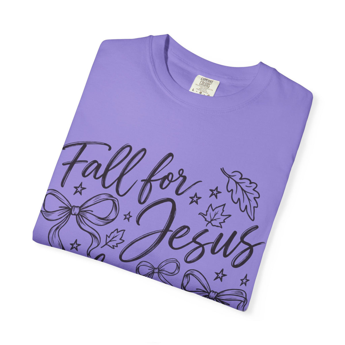 Fall For Jesus He Never Leaves T-Shirt — Christian Fall Tee