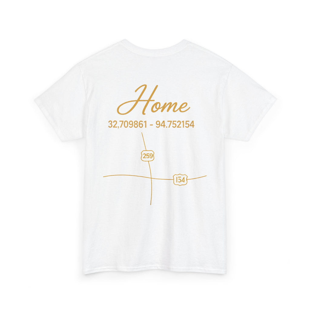 Home Coordinates T-Shirt — Personalized Map Tee with GPS Coordinates