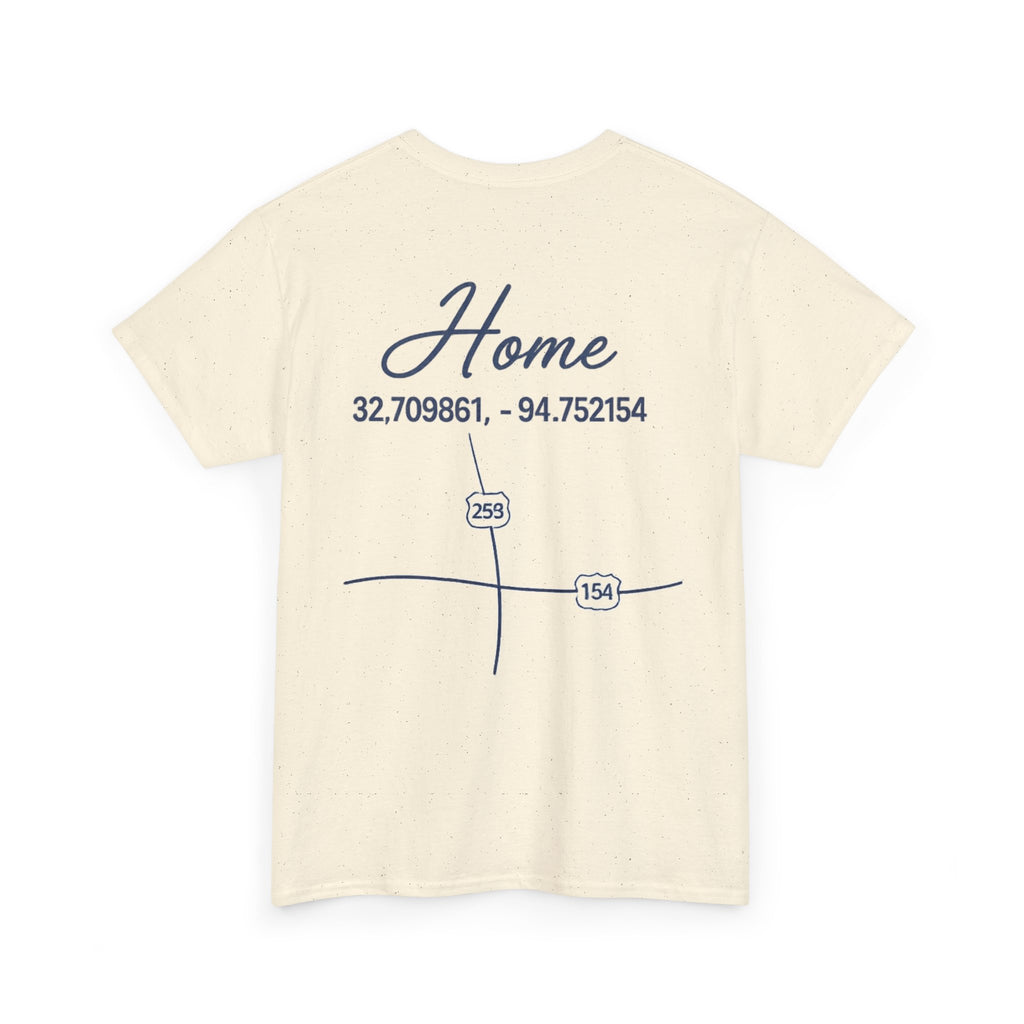 Home Coordinates T-Shirt — Custom City Map & GPS Coordinates Tee