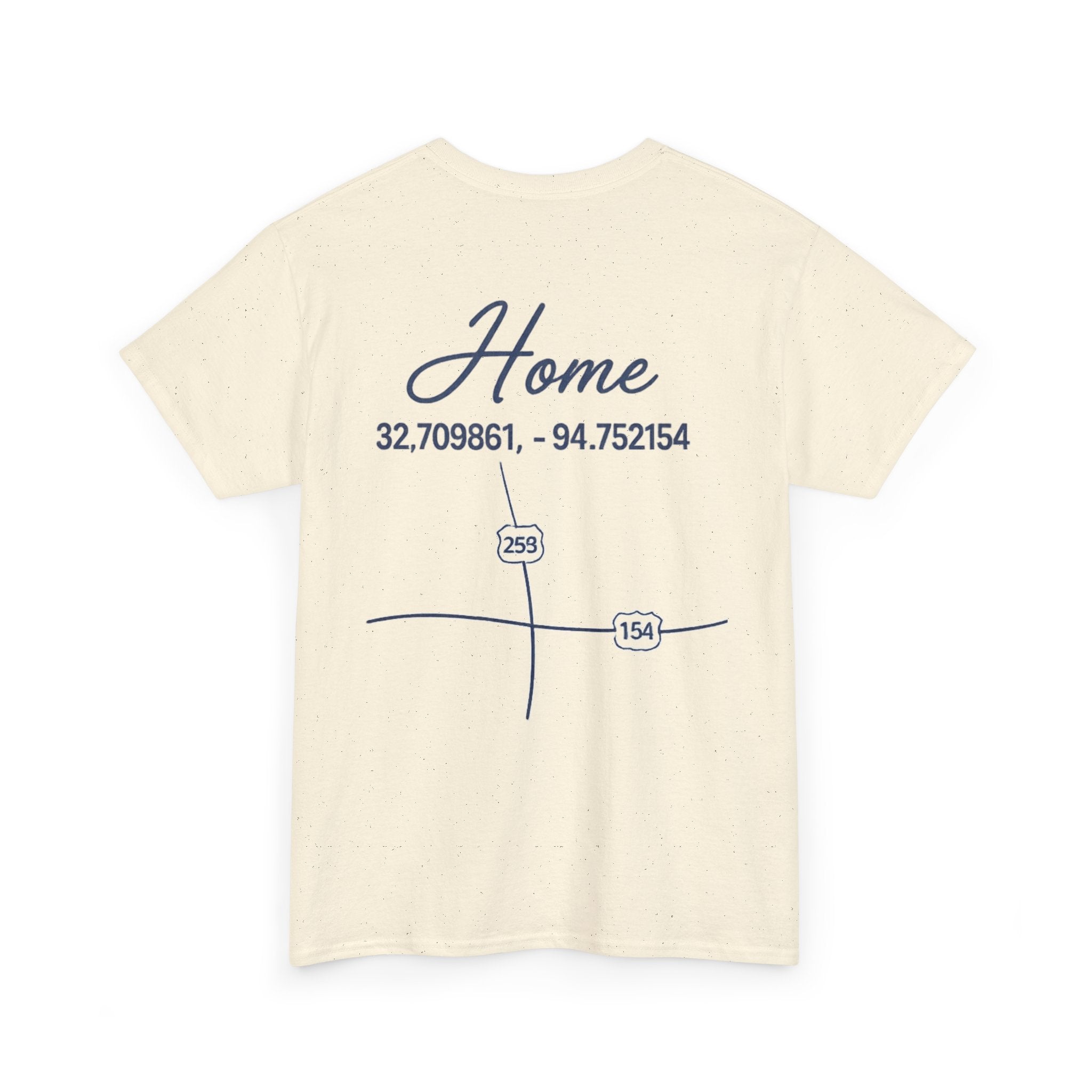 Home Coordinates T-Shirt — Custom City Map & GPS Coordinates Tee