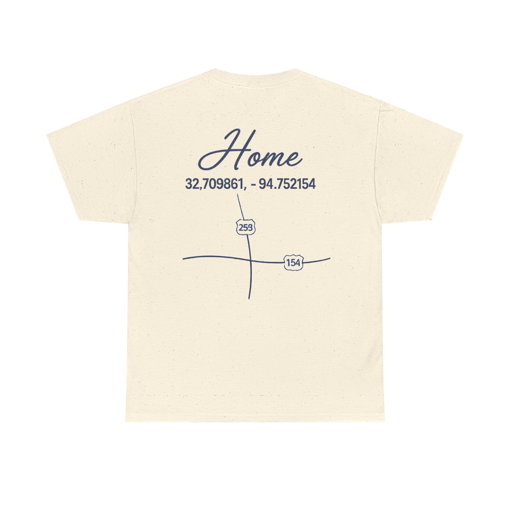 Home Coordinates T-Shirt — Custom City Map & GPS Coordinates Tee