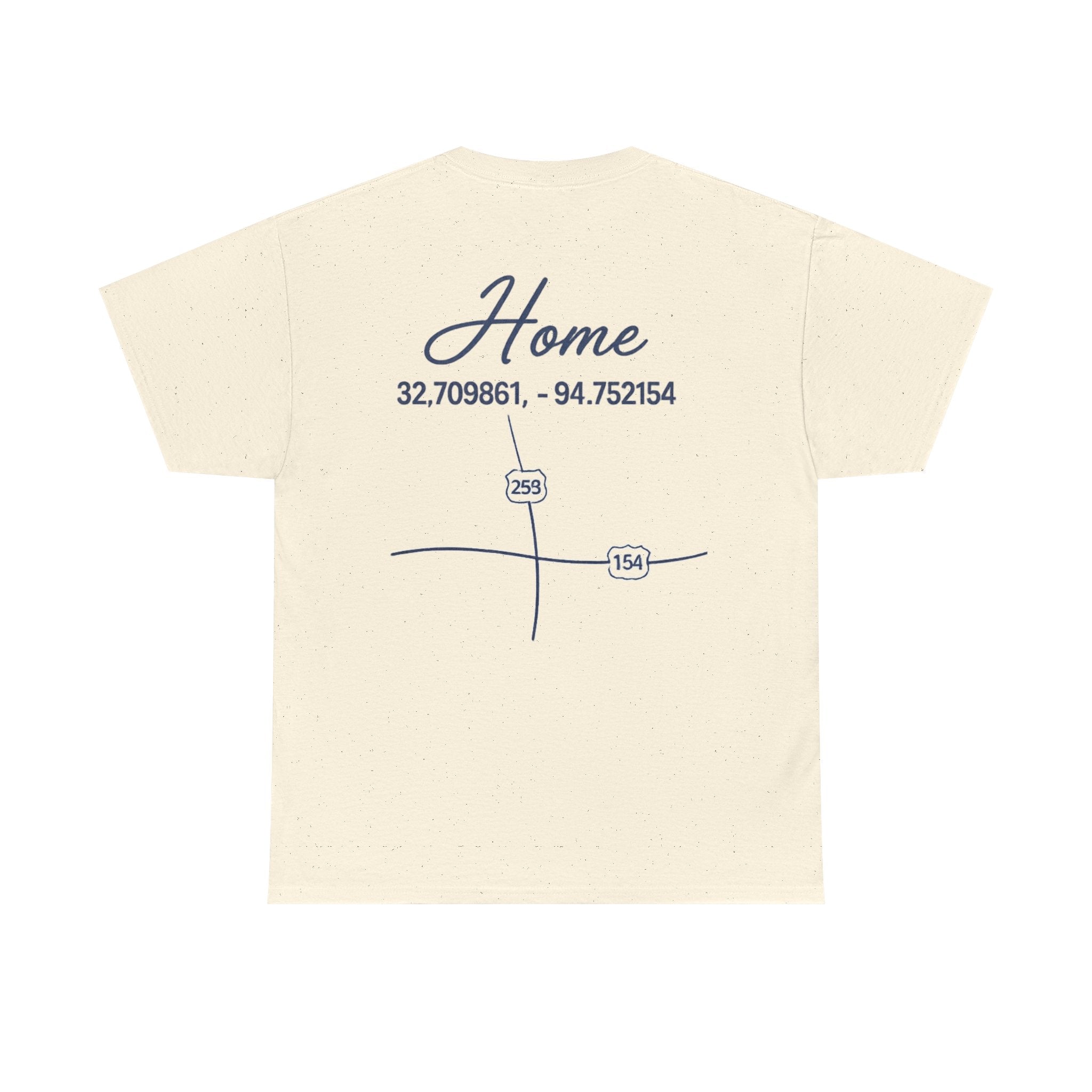 Home Coordinates T-Shirt — Custom City Map & GPS Coordinates Tee