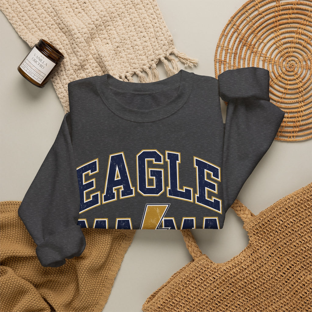 Eagle Mama Crewneck Sweatshirt — Vintage Lightning Mom Pullover
