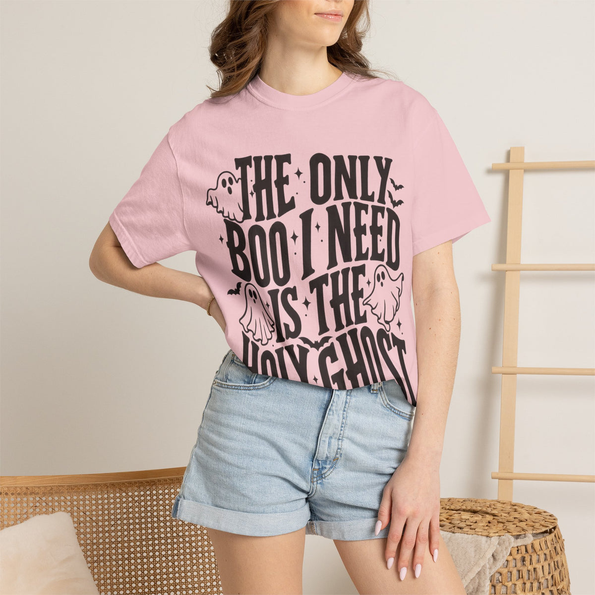 Holy Ghost Halloween T-Shirt — "The Only Boo I Need Is The Holy Ghost"