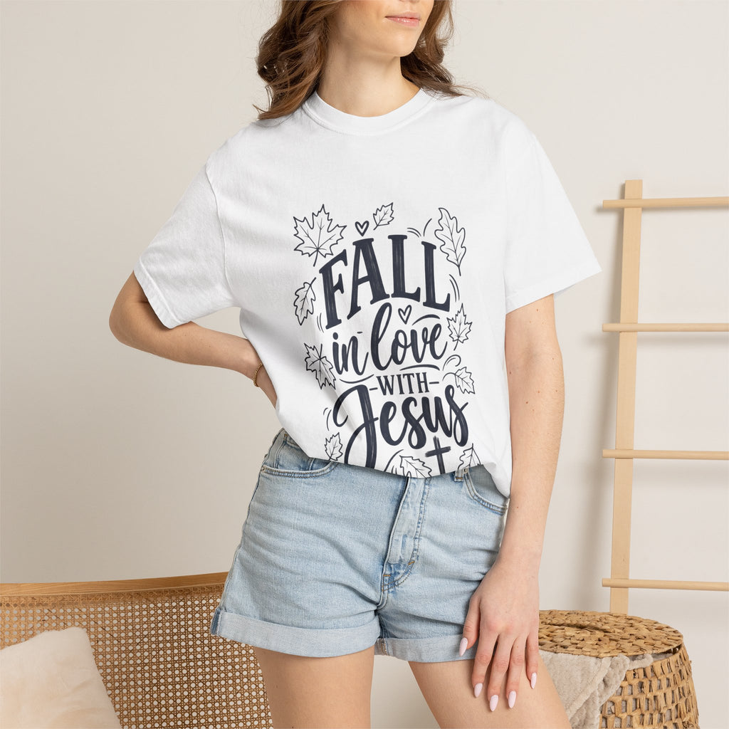 Fall in Love with Jesus T-Shirt — Christian Autumn Tee