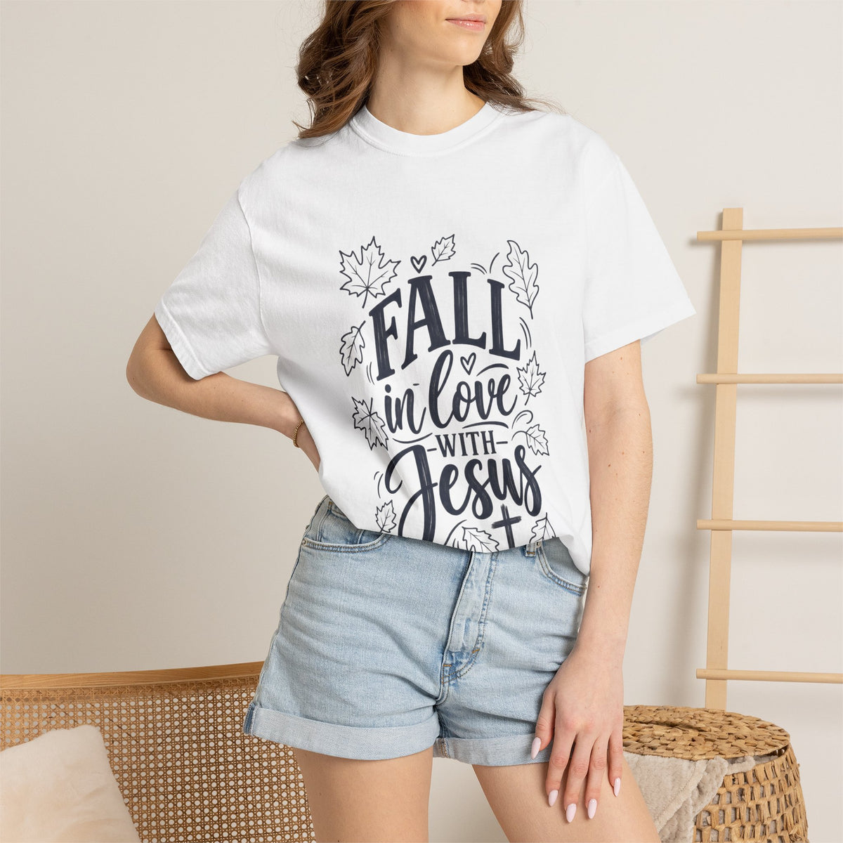 Fall in Love with Jesus T-Shirt — Christian Autumn Tee