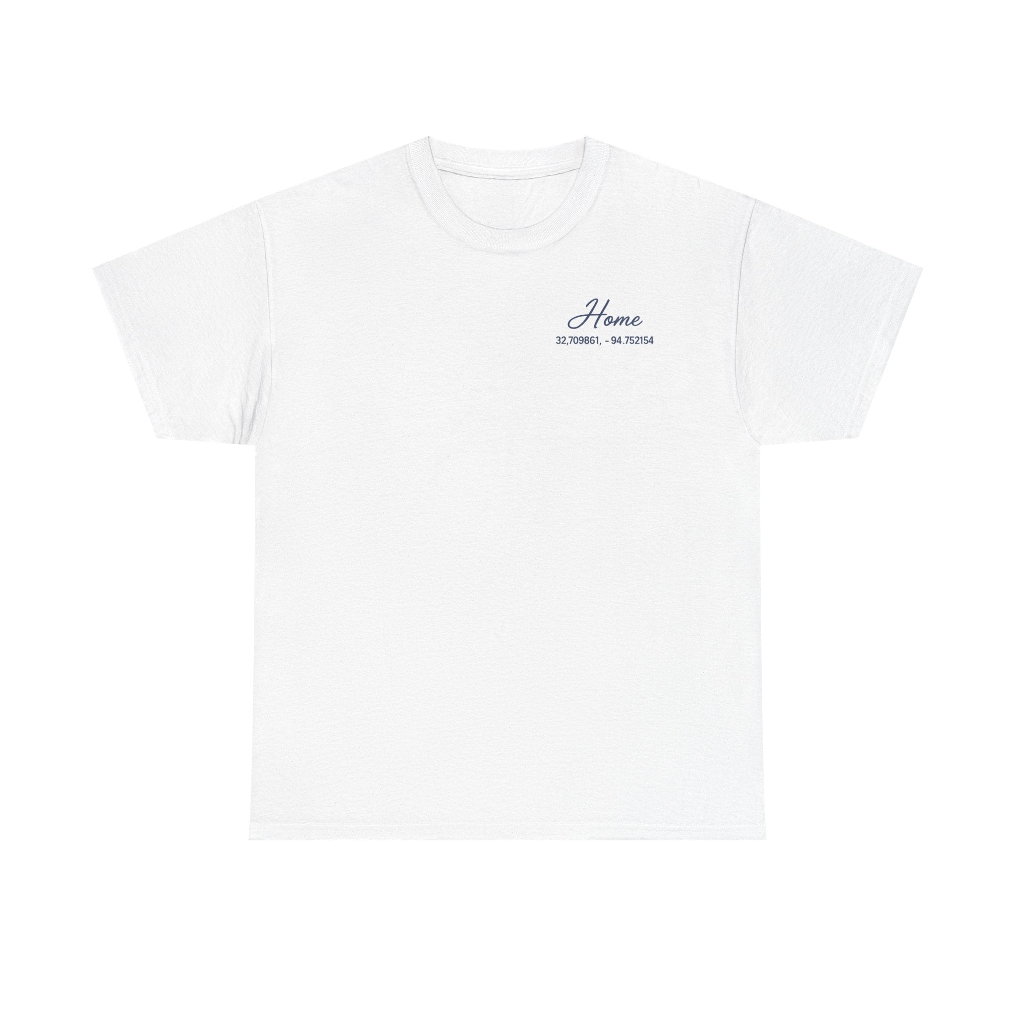 Home Coordinates T-Shirt — Custom City Map & GPS Coordinates Tee