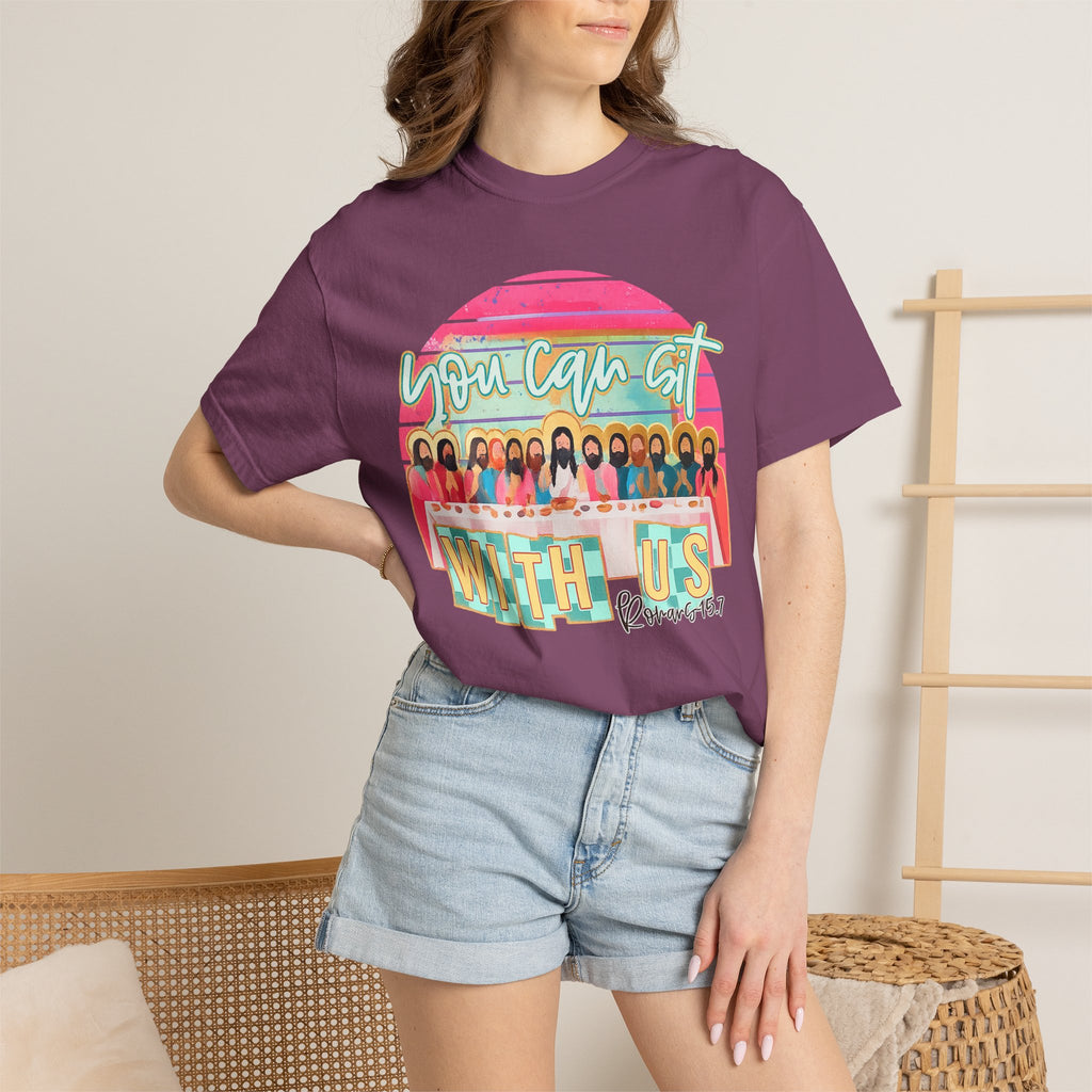 You Can Sit With Us T‑Shirt – Retro Pastel Group Graphic
