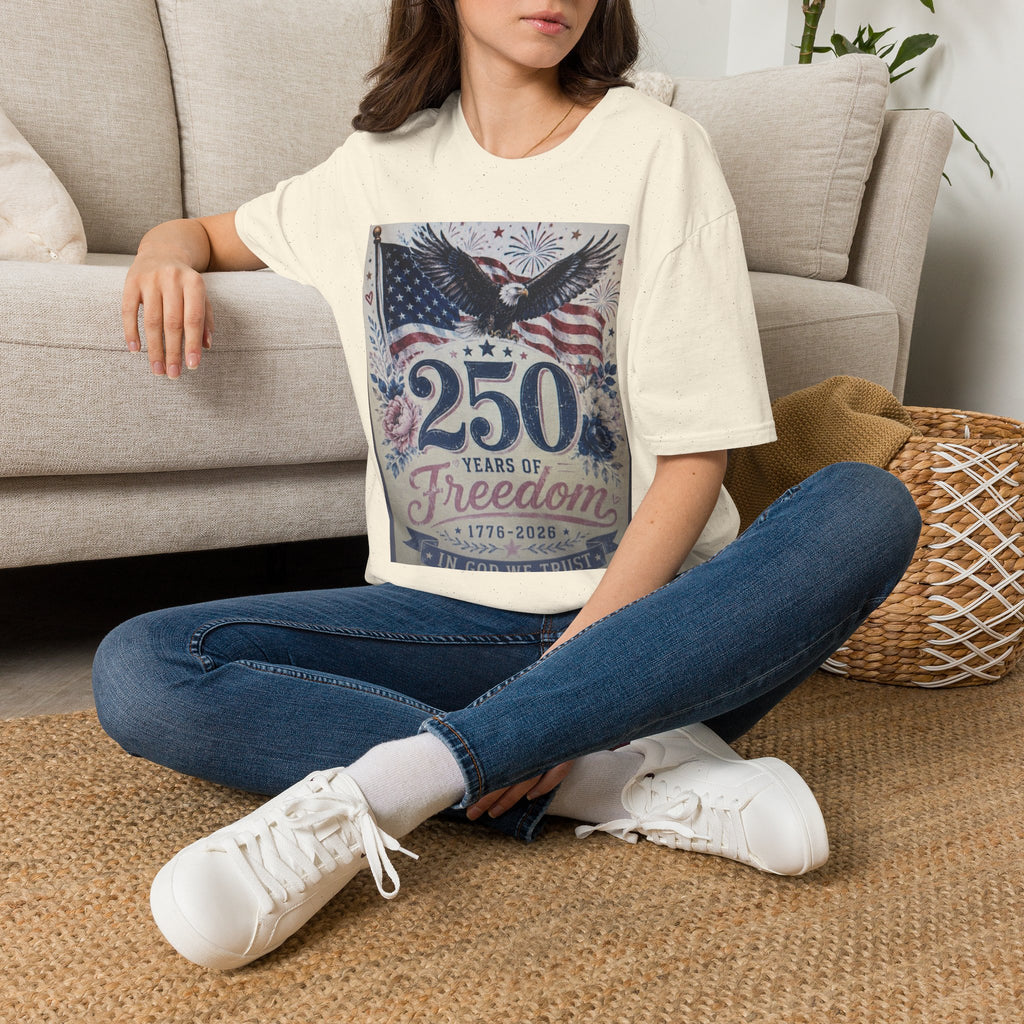 250 Years of Freedom T-Shirt — Patriotic American Eagle & Flag Tee