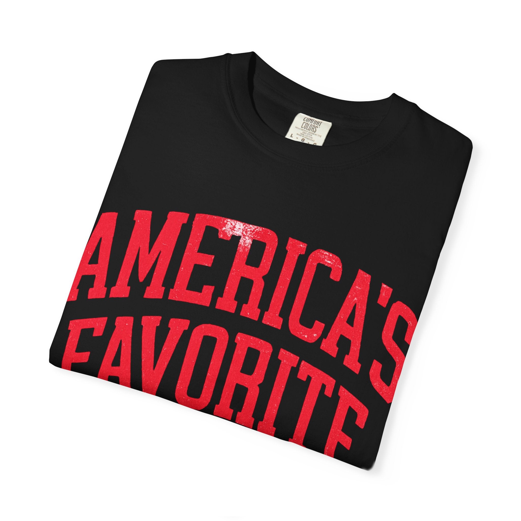 Americas Favorite T-Shirt — Patriotic Red Letter Graphic Tee