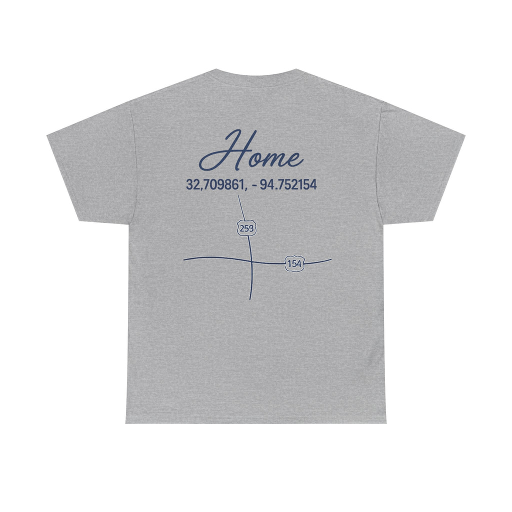 Home Coordinates T-Shirt — Custom City Map & GPS Coordinates Tee