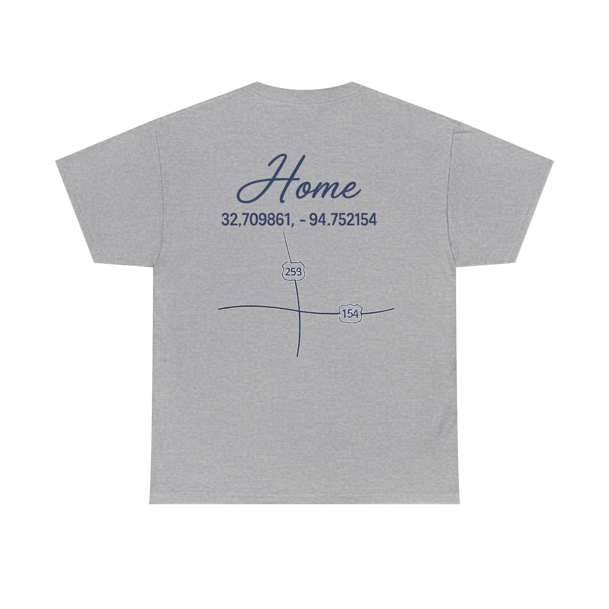 Home Coordinates T-Shirt — Custom City Map & GPS Coordinates Tee