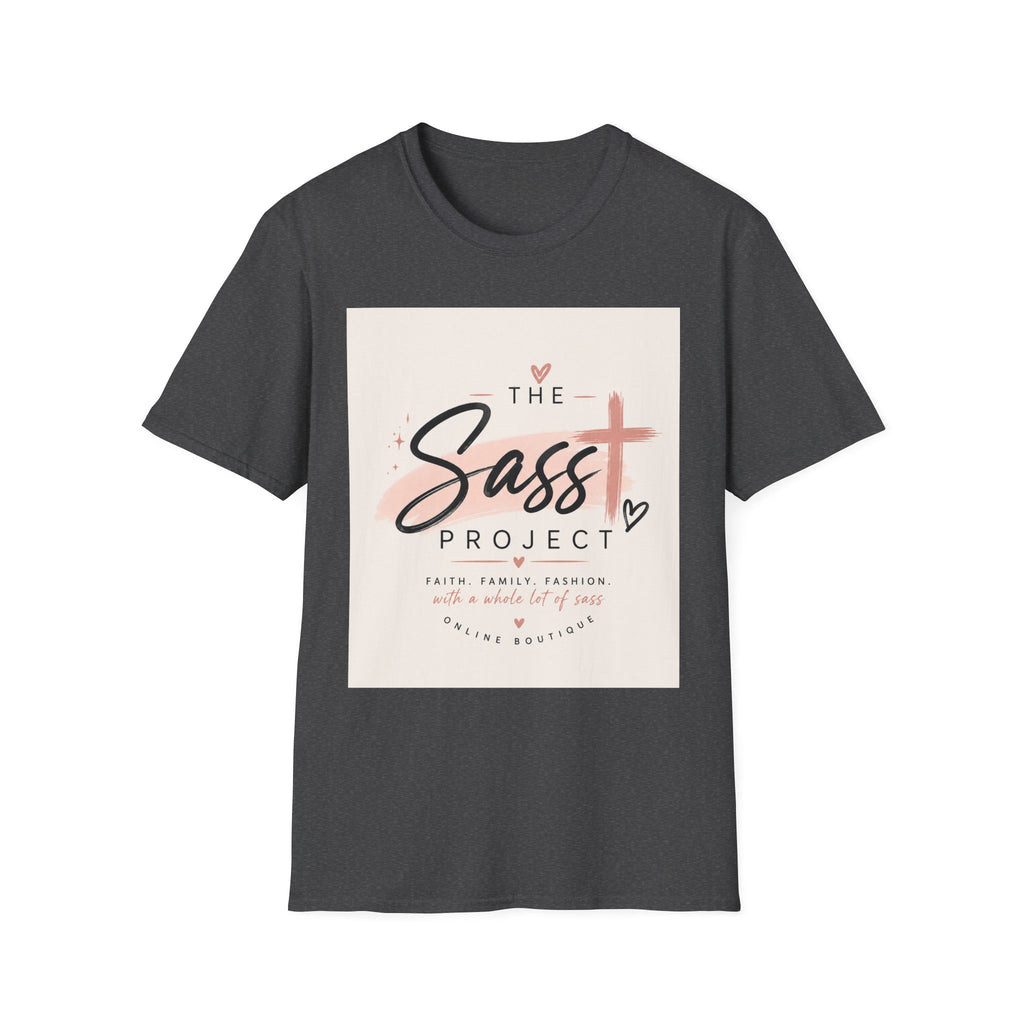 Sass Project Graphic Tee — Faith-Inspired Pink Cross T-Shirt