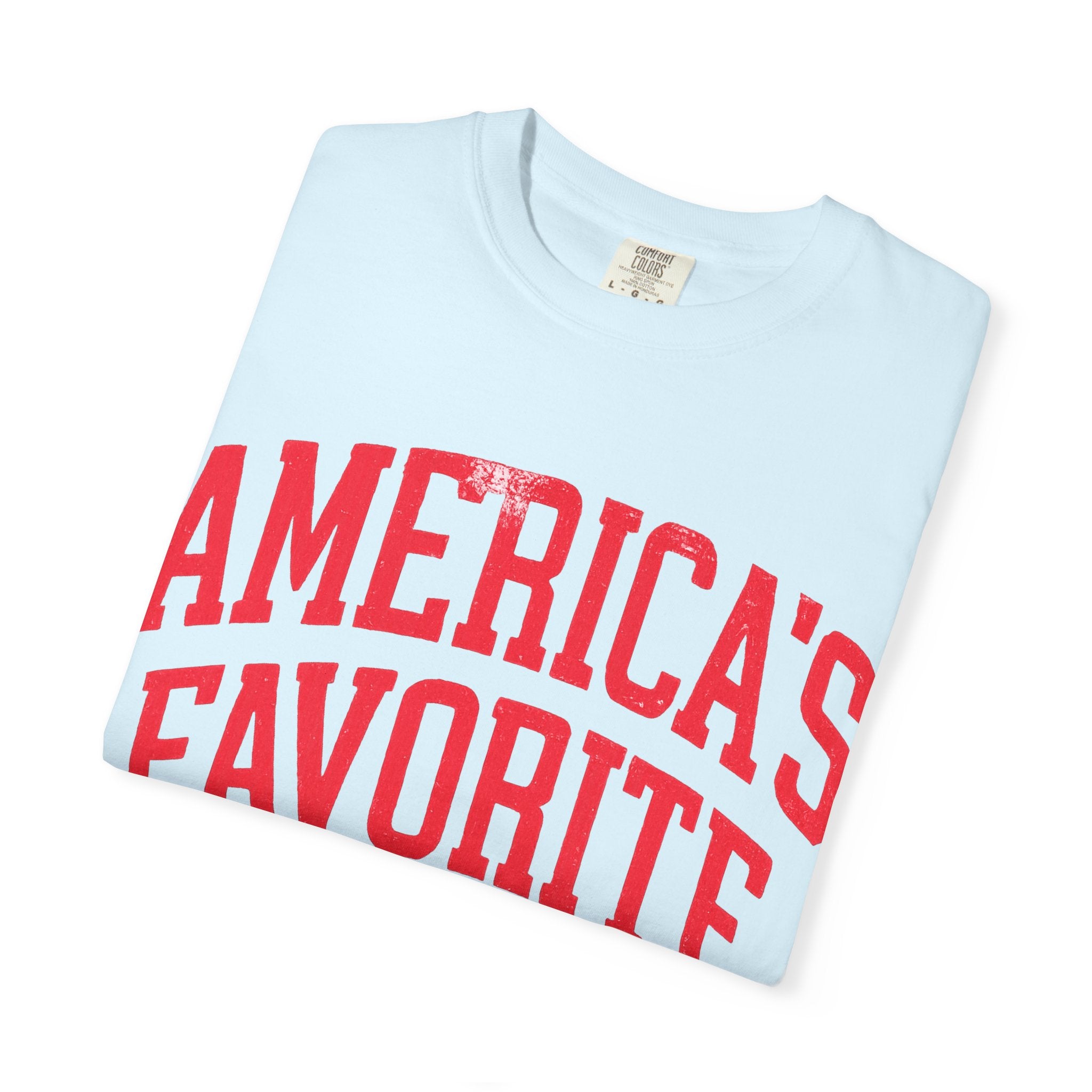 Americas Favorite T-Shirt — Patriotic Red Letter Graphic Tee