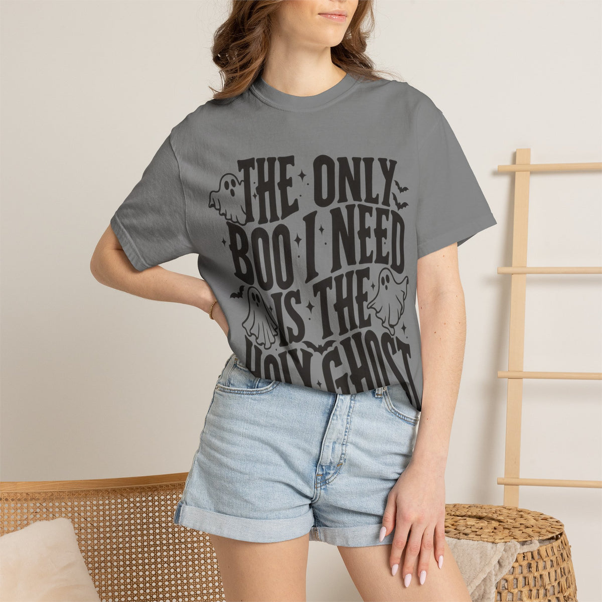 Holy Ghost Halloween T-Shirt — "The Only Boo I Need Is The Holy Ghost"
