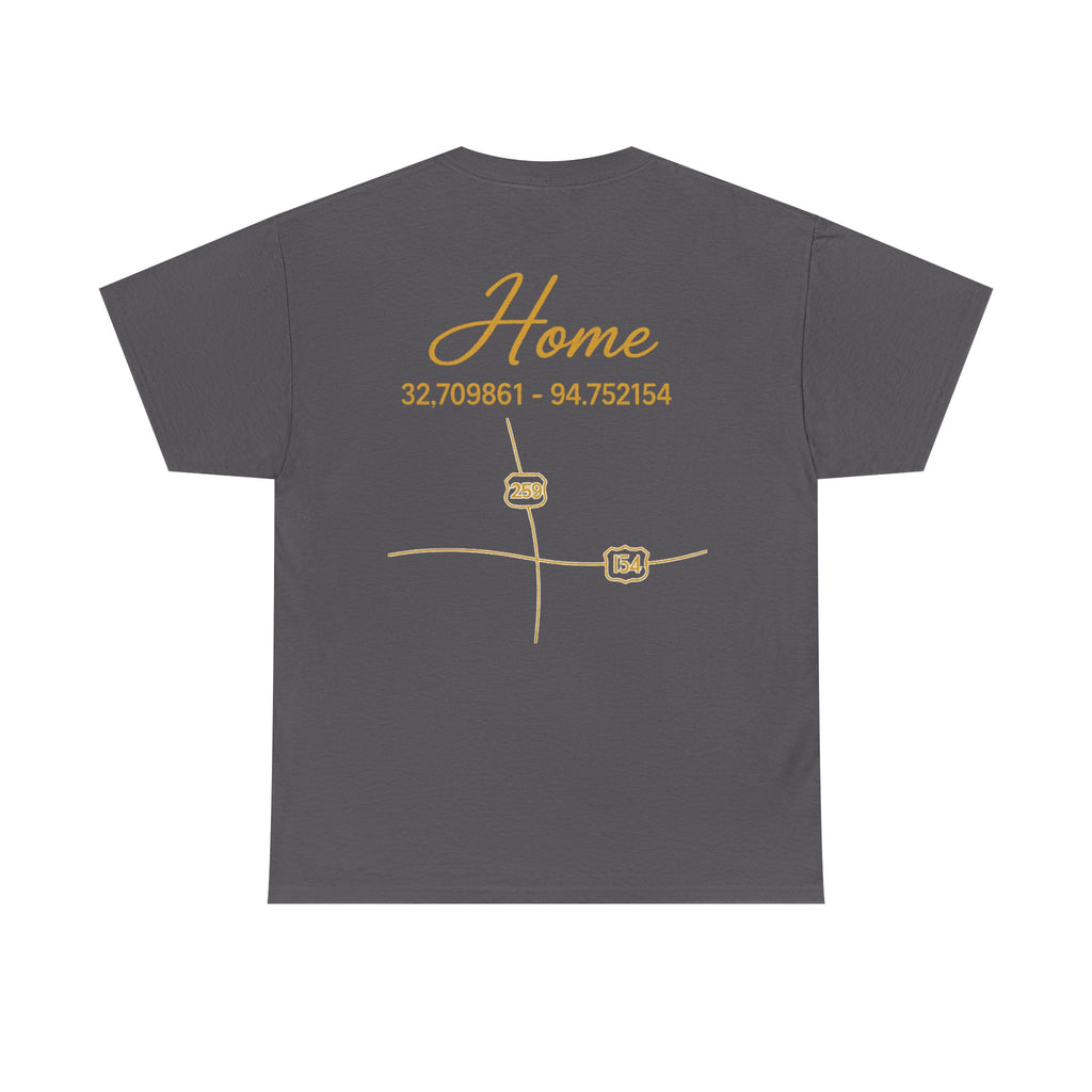 Home Coordinates T-Shirt — Personalized Map Tee with GPS Coordinates