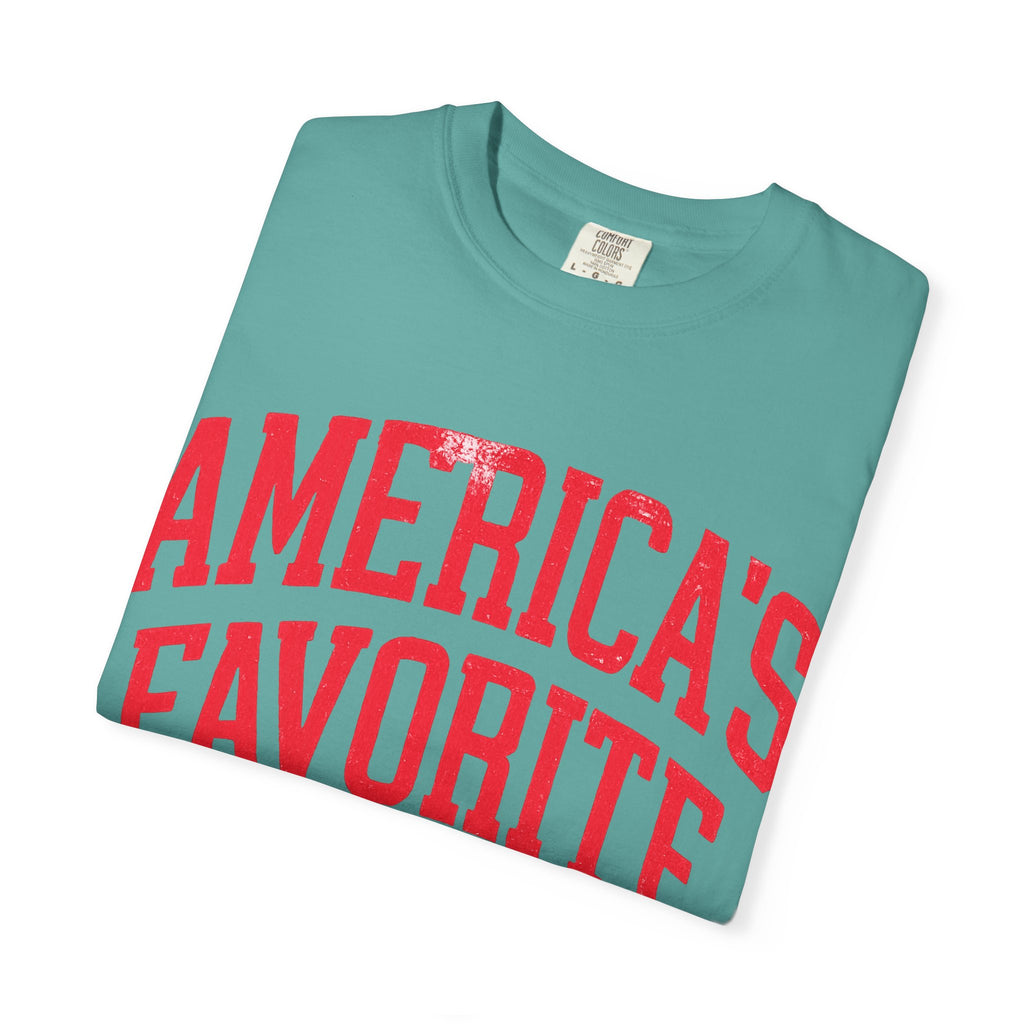 Americas Favorite T-Shirt — Patriotic Red Letter Graphic Tee