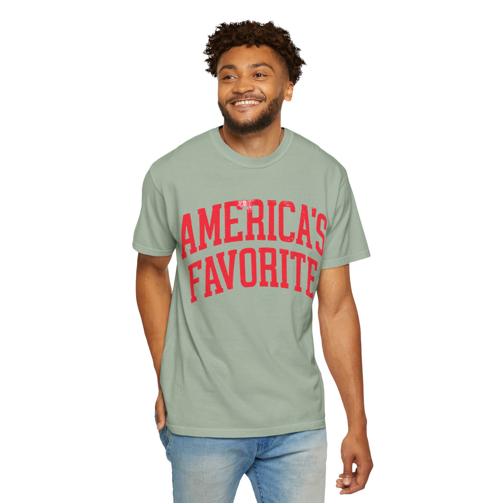Americas Favorite T-Shirt — Patriotic Red Letter Graphic Tee