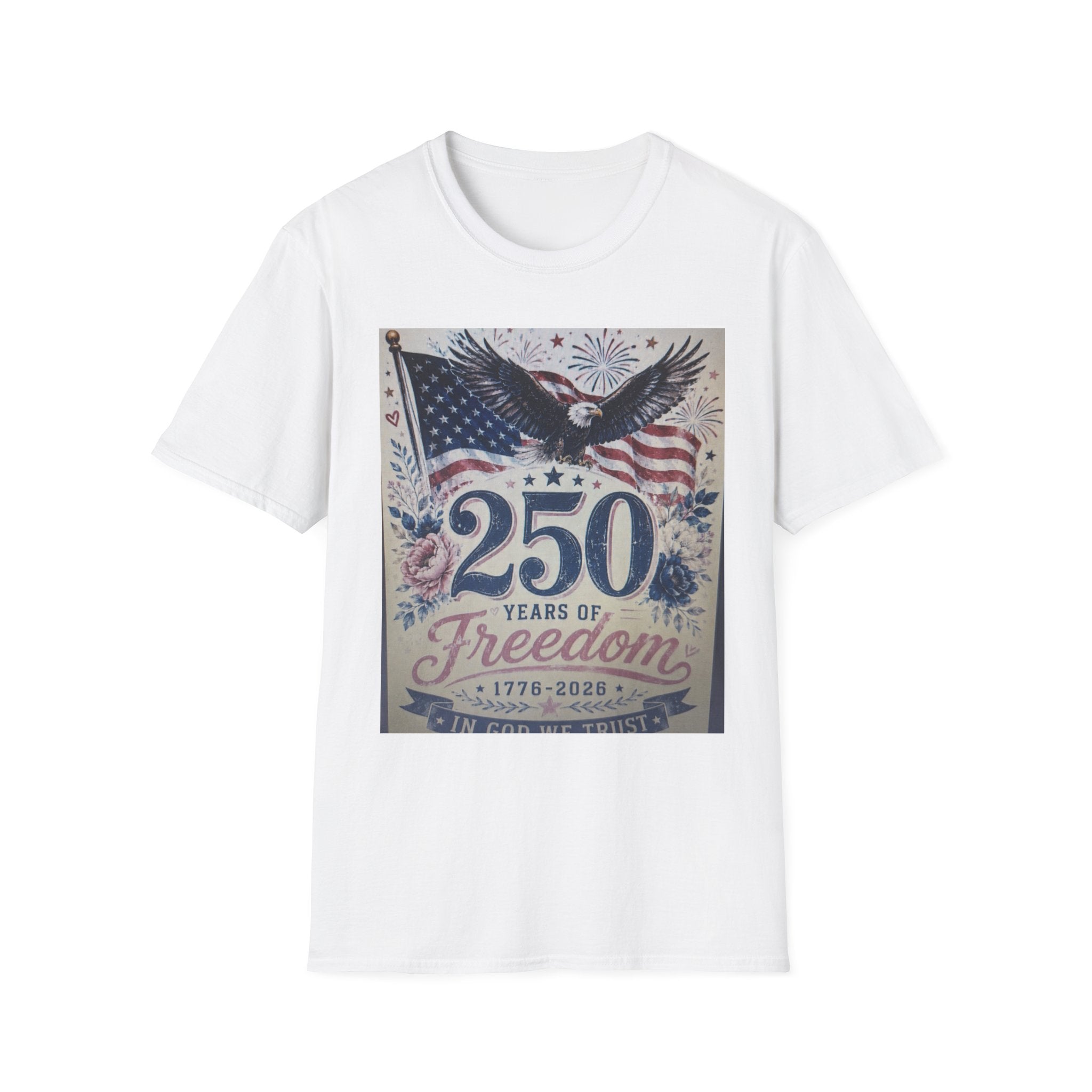 250 Years of Freedom T-Shirt — Patriotic American Eagle & Flag Tee