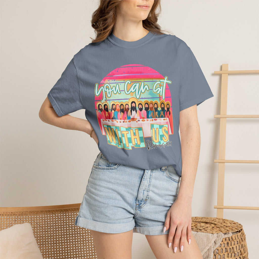You Can Sit With Us T‑Shirt – Retro Pastel Group Graphic