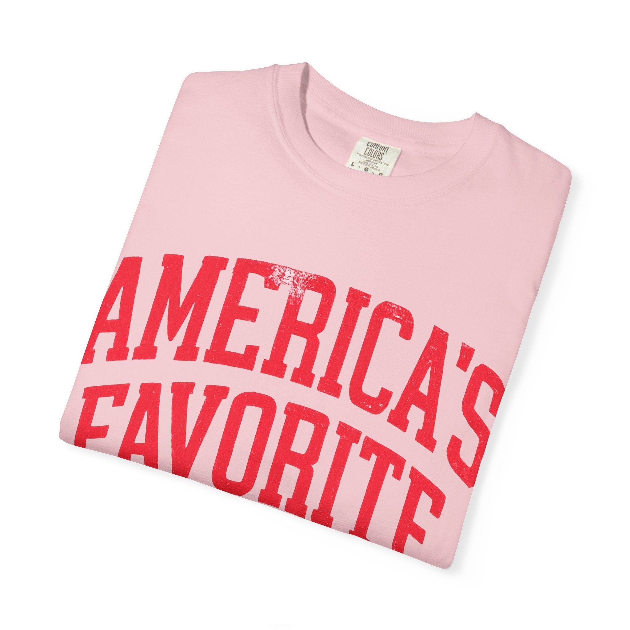 Americas Favorite T-Shirt — Patriotic Red Letter Graphic Tee